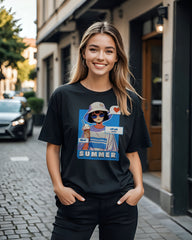Unisex Relaxed Fit T-Shirt with "Summer Girl" Print