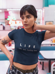 Crop Top with "Life" Print