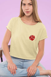 Crop Top with "Dice of Hearts" Print