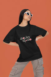 Unisex Relaxed Fit T-Shirt with "Squid Game Guard Pattern" Print
