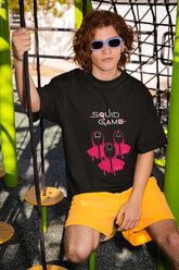 Unisex Relaxed Fit T-Shirt with " PrintSquid Game Drip" Print