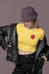 Crop Top with "Dice of Hearts" Print