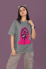Unisex Relaxed Fit T-Shirt with "Squid Game Mask Art" Print