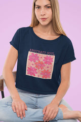 Crop Top with "Floral Soul Abstract" Print