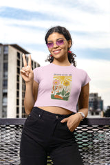 Crop Top with "Be Your Own Flower" Print