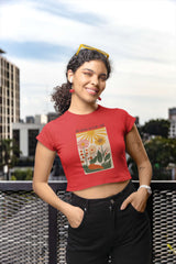 Crop Top with "Be Your Own Flower" Print