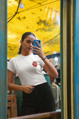 Crop Top with "Dice of Hearts" Print