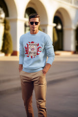 Regular Unisex Sweatshirt with "Monkey-D-Luffy" Print