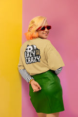 Unisex Relaxed Fit T-Shirt with "Lazy Cray-Panda" Print