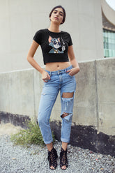 Crop Top with "Tom" Print