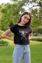 Crop Top with "Chibi Girl" Print