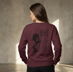 Regular Unisex Sweatshirt with "Madara Uchih" Print