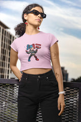 Crop Top with "Chibi Girl" Print