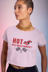 Crop Top with "Fast Cars, Fierce Girls" Print