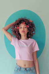 Crop Top with Road of the dream" Print
