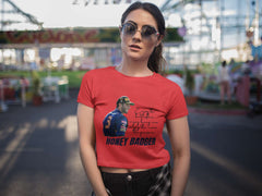 Crop Top with "Honey Badger" Print