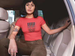 Crop Top with "Lights Out and Away We Go" Print