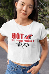 Crop Top with "Fast Cars, Fierce Girls" Print