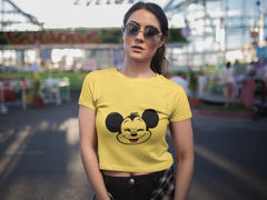 Crop Top with "Mickey_Mouse" Print