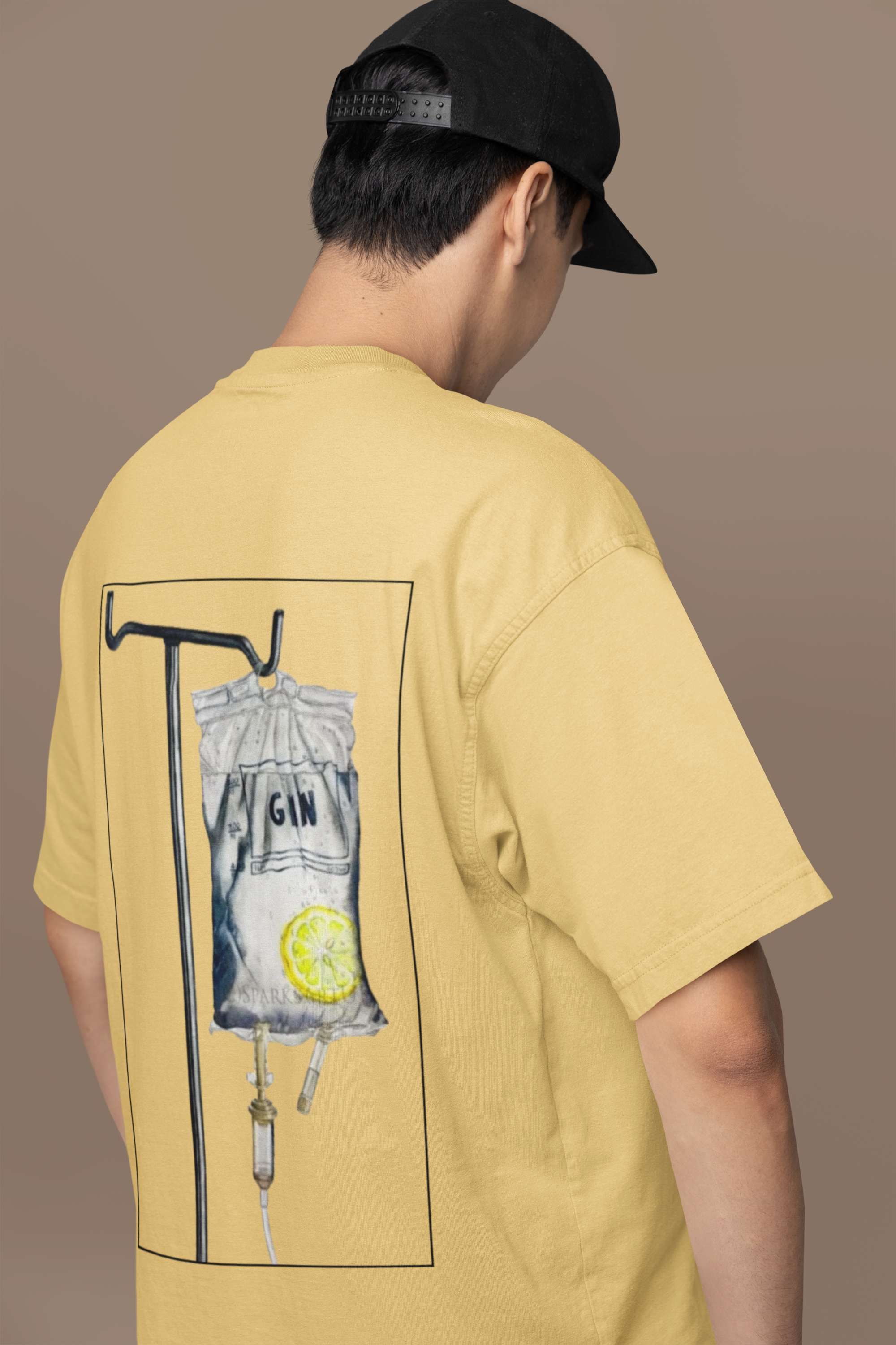 Unisex Relaxed Fit T-Shirt with "Gin & Social Rules" Print