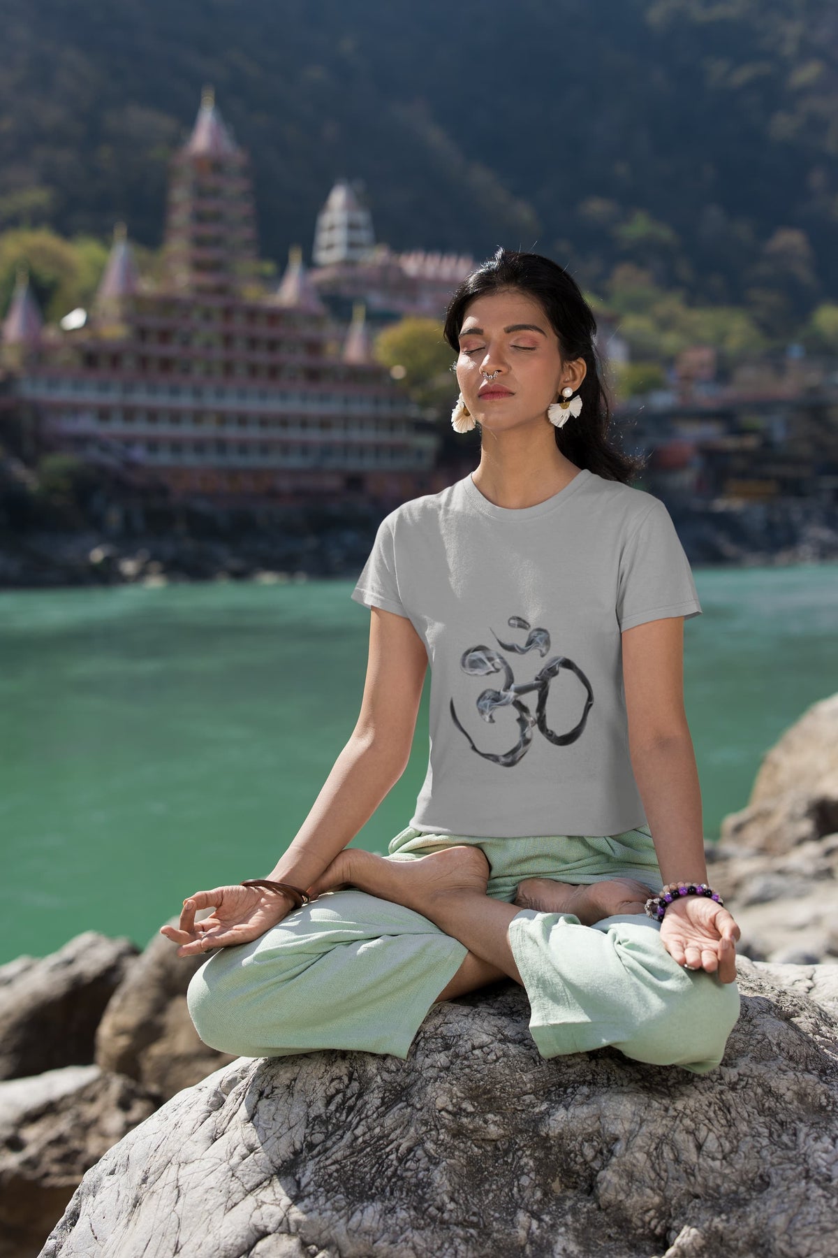 Crop Top with "OM" Print