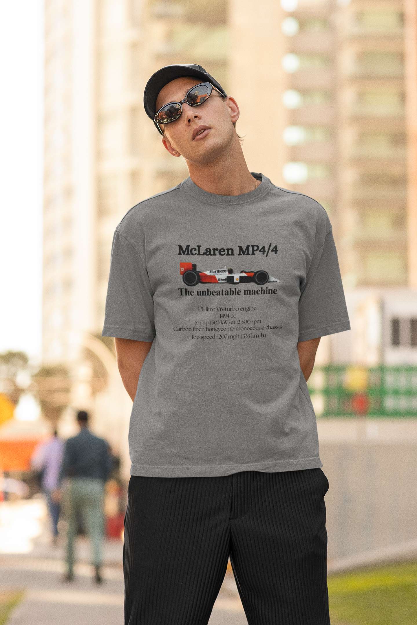 Unisex Relaxed Fit T-Shirt with "McLaren MP4/4" Print
