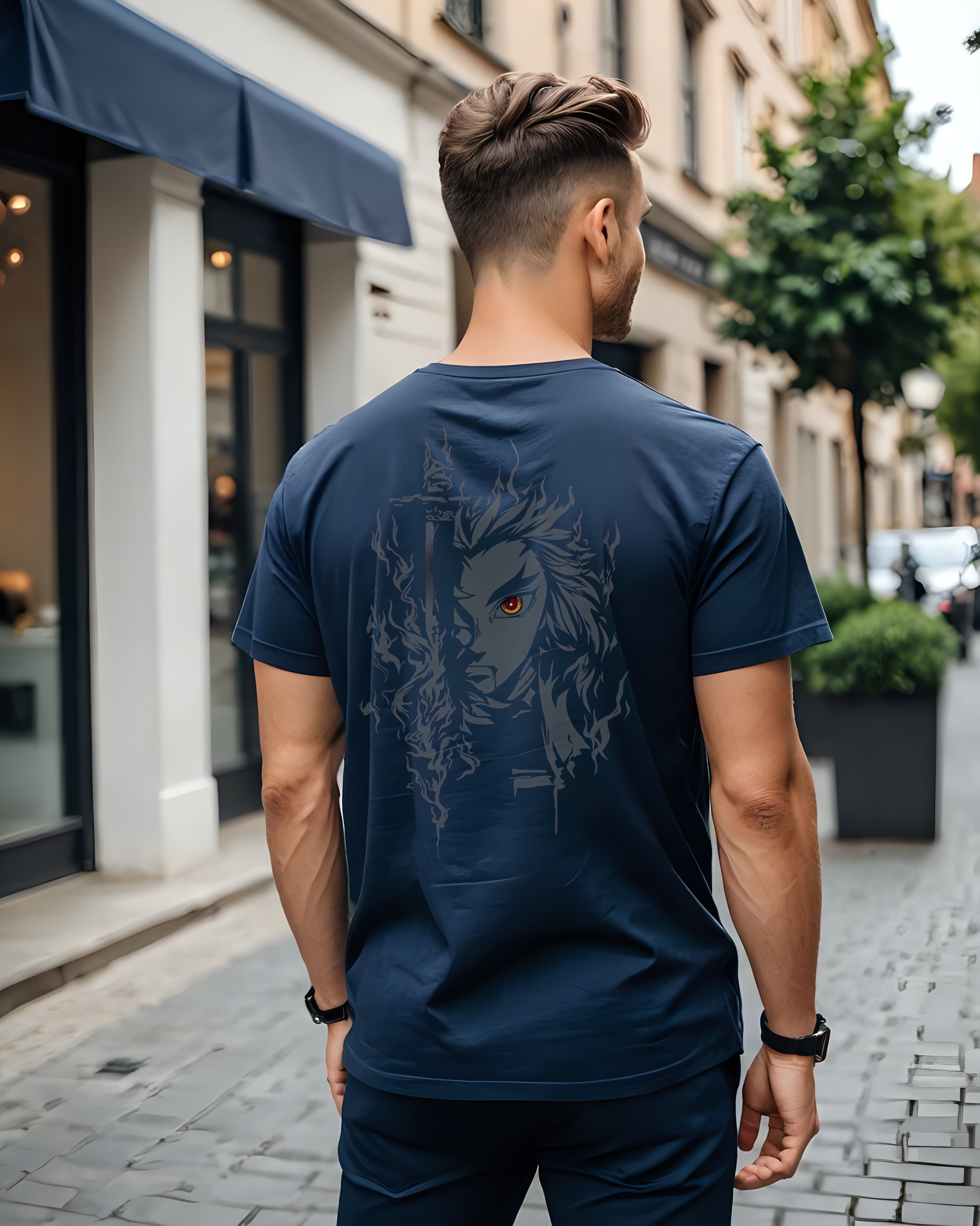 Unisex Relaxed Fit T-Shirt with Kyojuro Rengoku