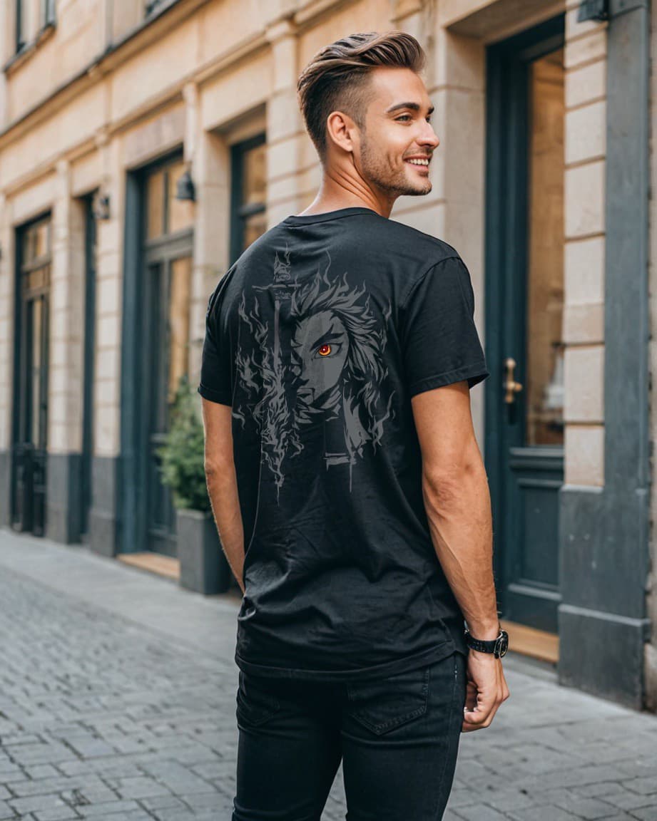 Unisex Relaxed Fit T-Shirt with Kyojuro Rengoku