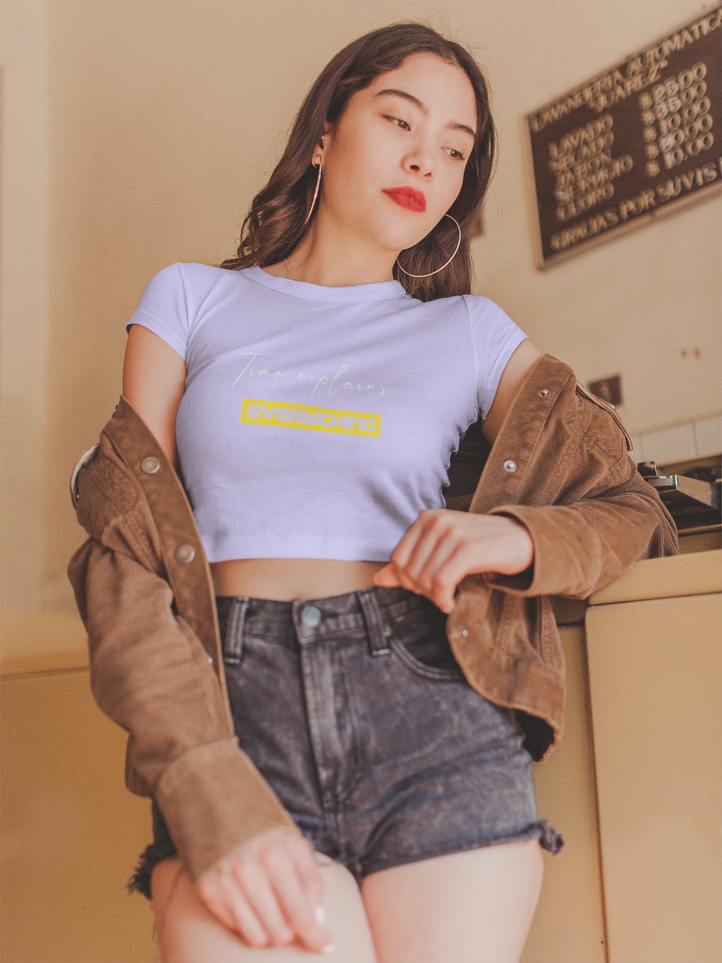 Crop Top with "Everything" Print