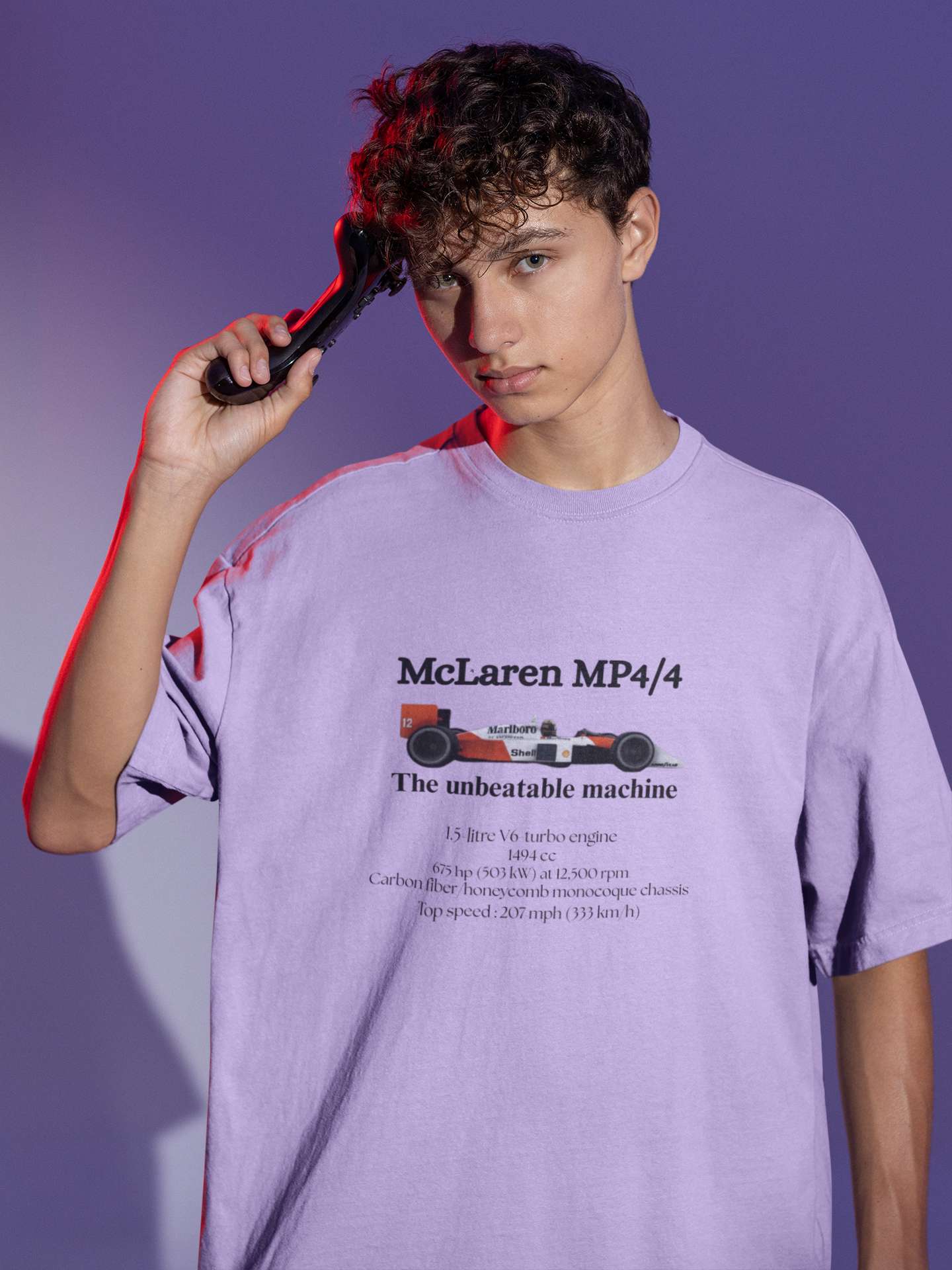 Unisex Relaxed Fit T-Shirt with "McLaren MP4/4" Print