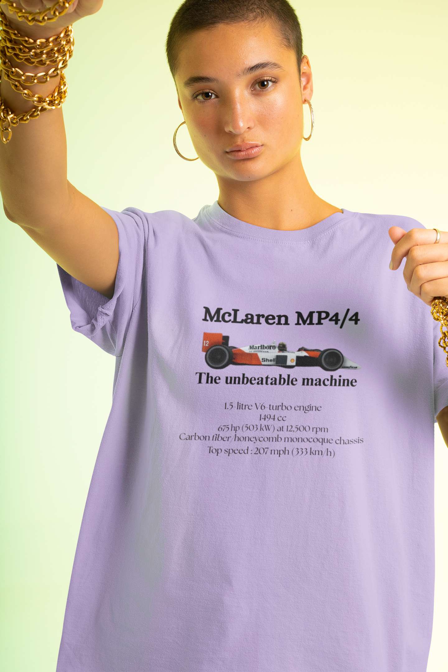 Unisex Relaxed Fit T-Shirt with "McLaren MP4/4" Print