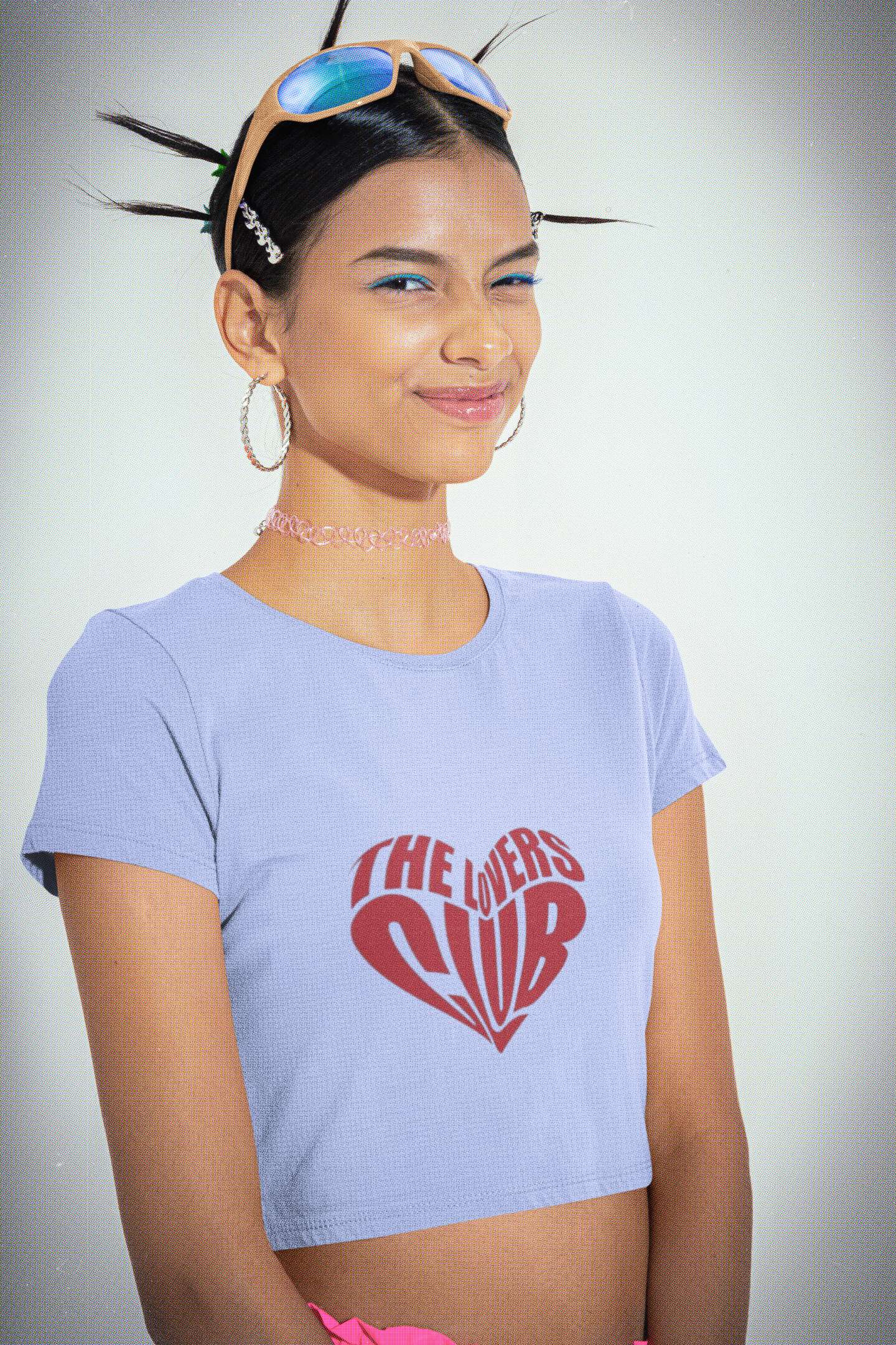 Crop Top with "Crimson Heart Club" Print