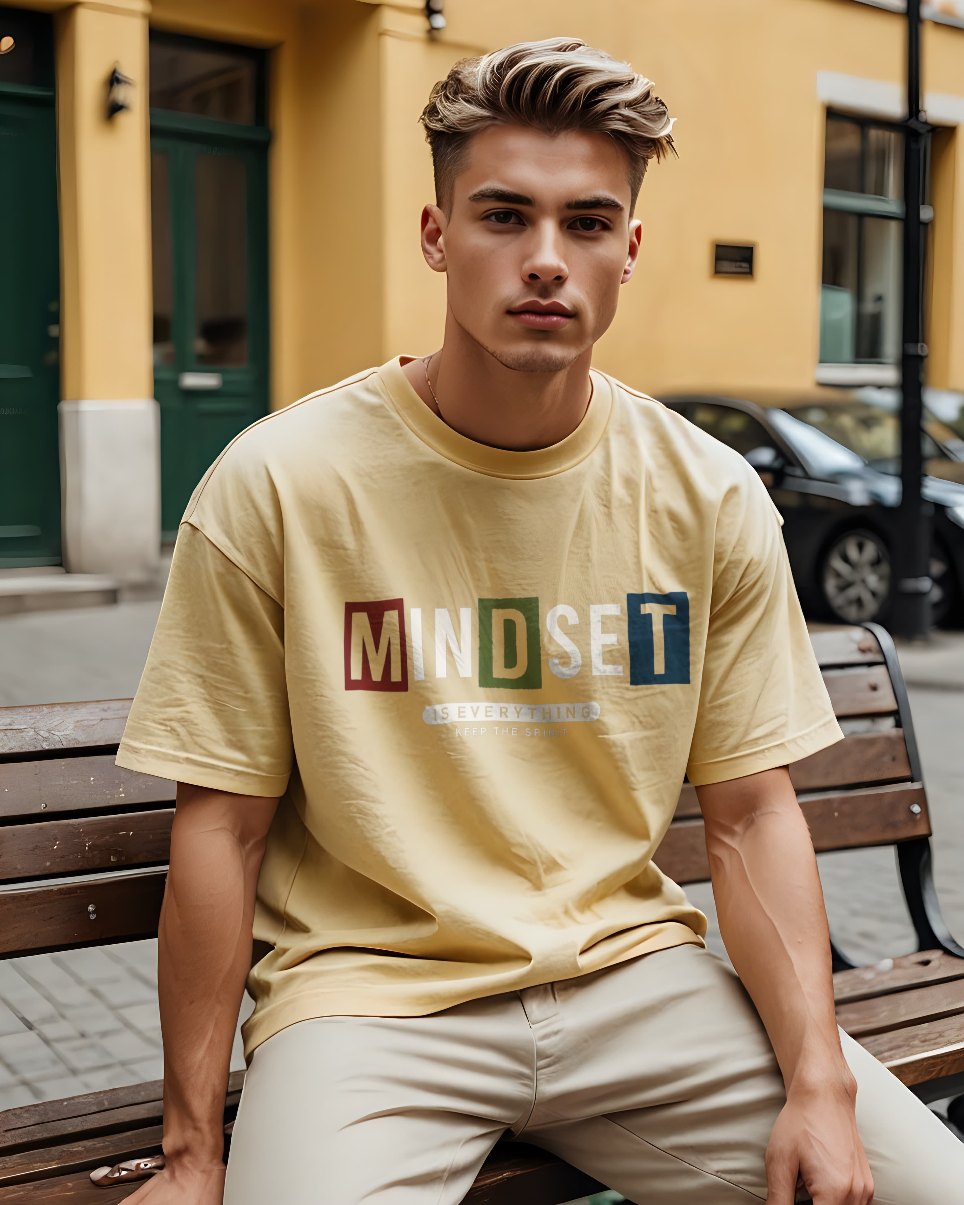 Unisex Relaxed Fit T-Shirt with Minset Print