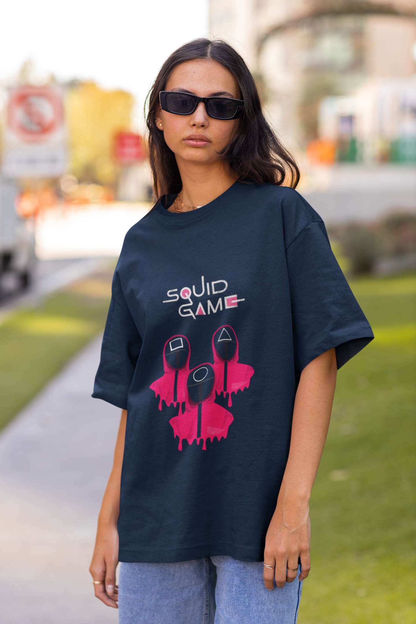 Unisex Relaxed Fit T-Shirt with "Circle. Triangle. Square" Print