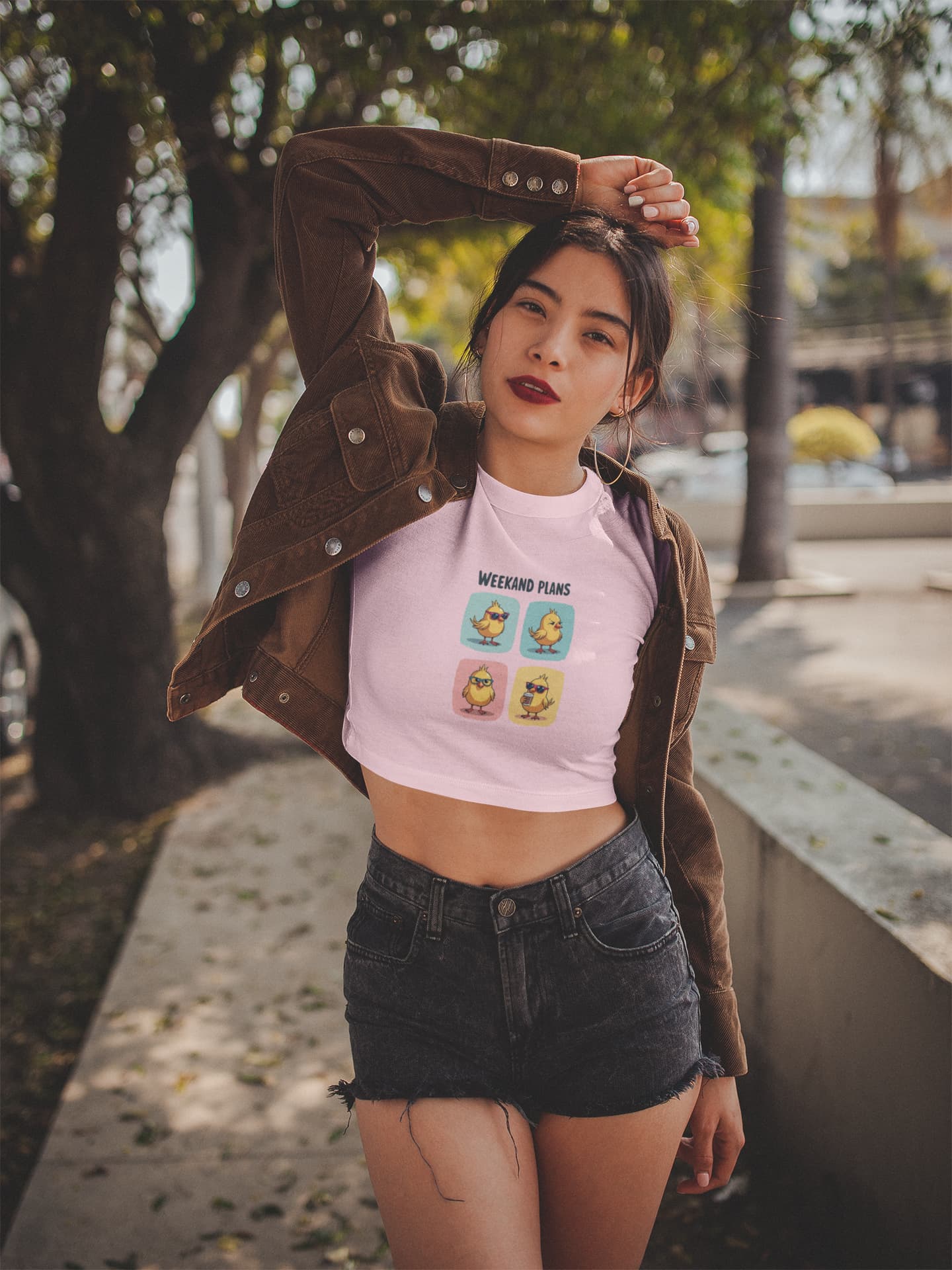 Crop Top with "Duck" Print