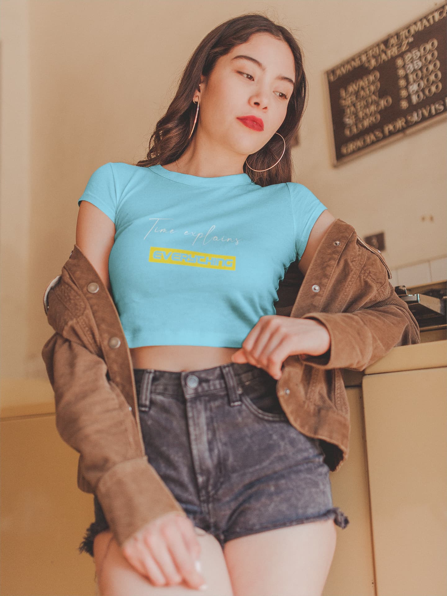 Crop Top with "Everything" Print