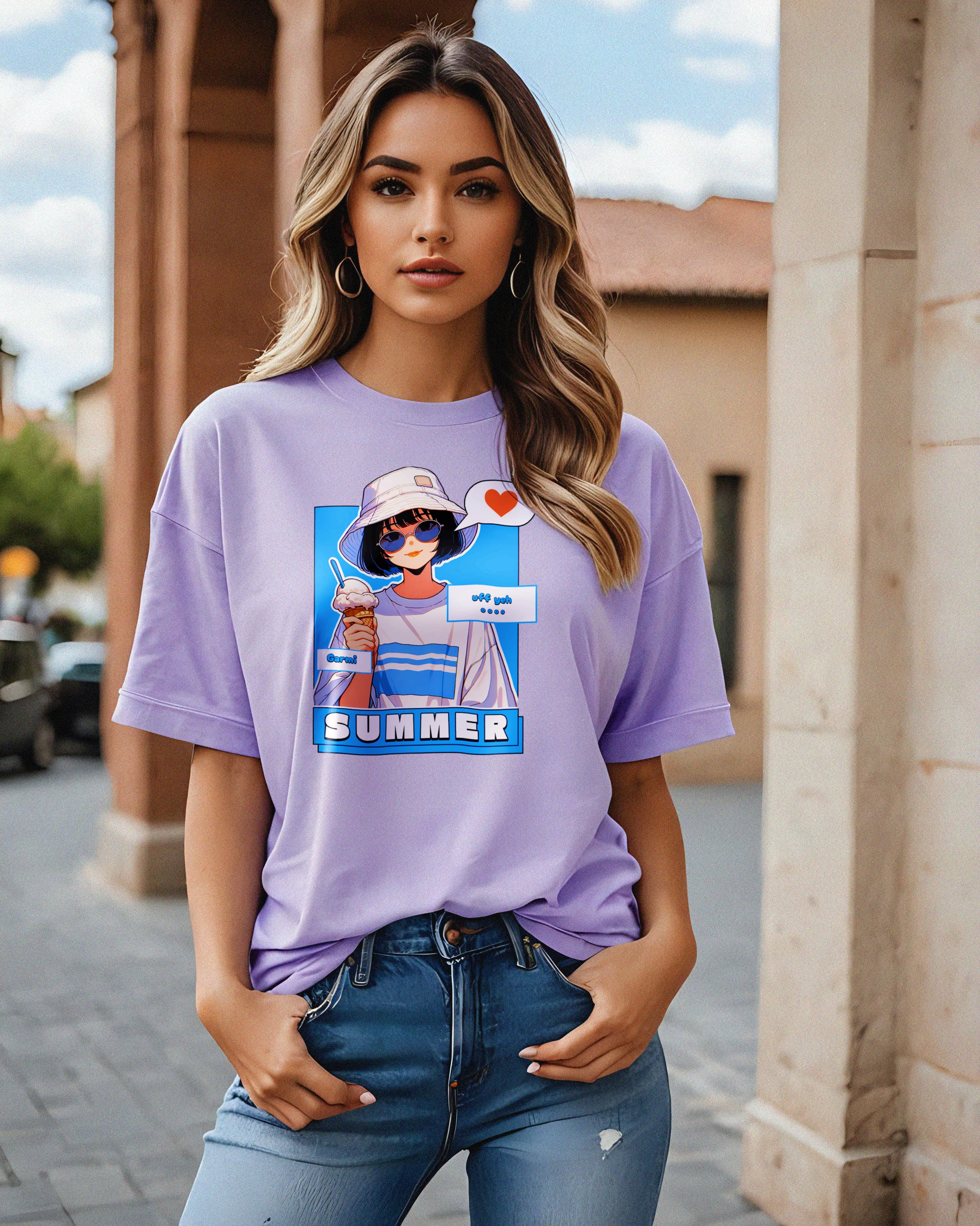 Unisex Relaxed Fit T-Shirt with "Summer Girl" Print