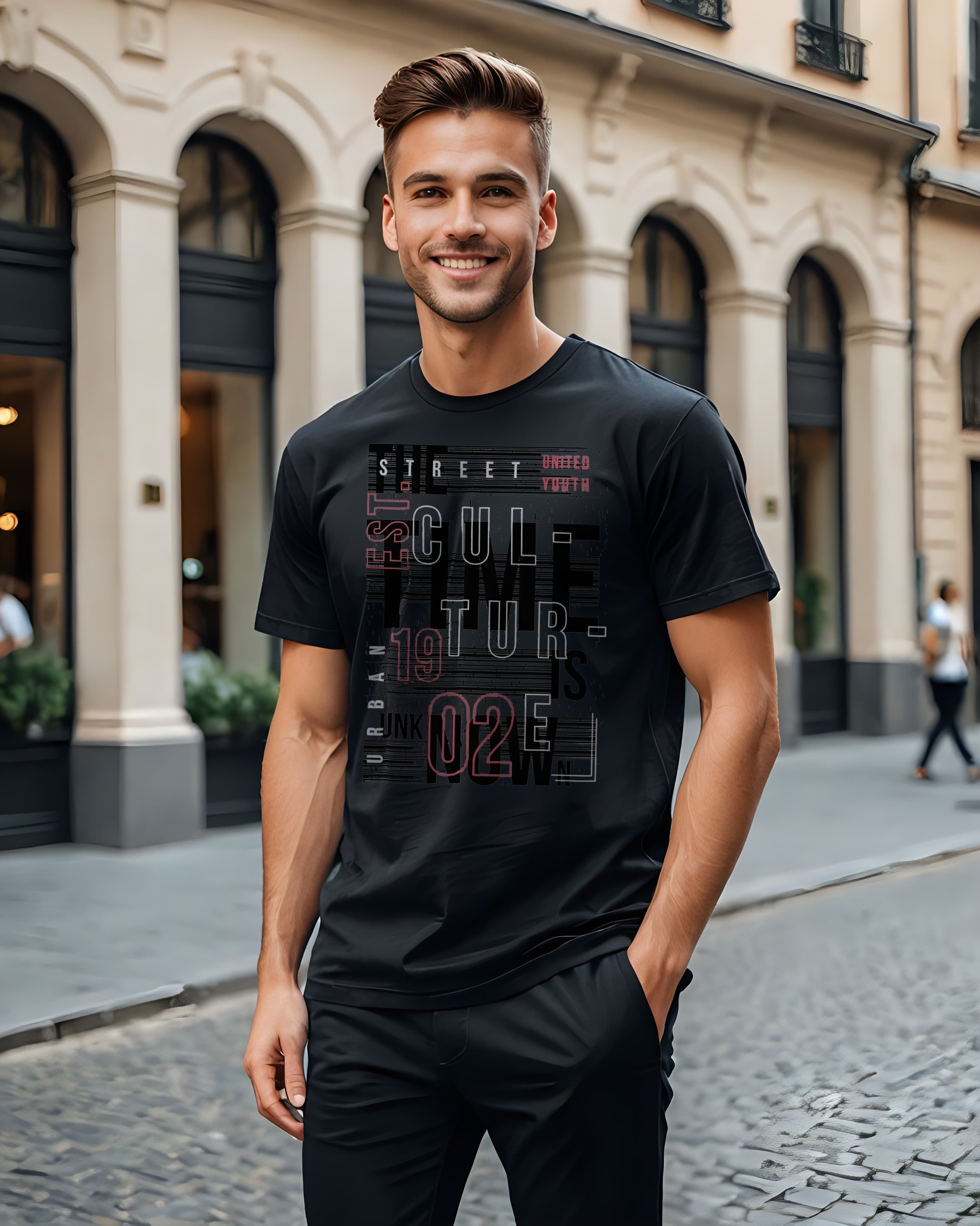 Unisex Relaxed Fit T-Shirt with Time is Now Print