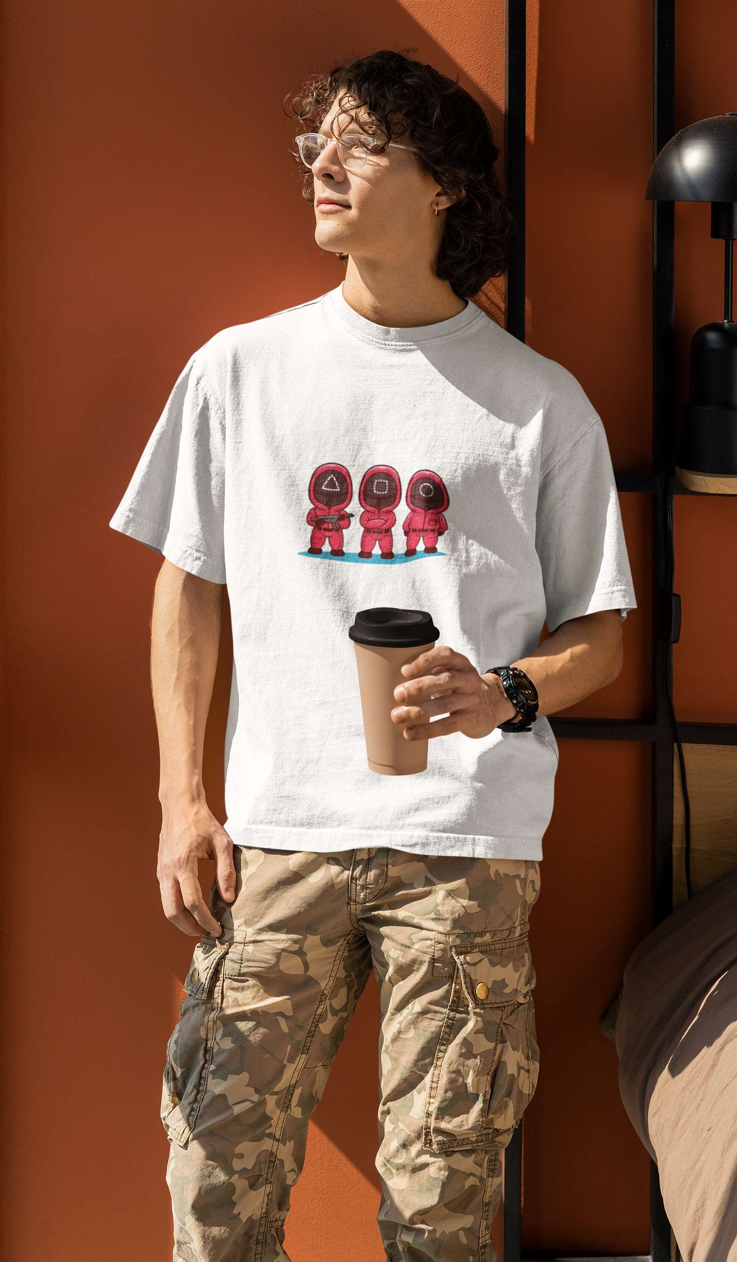 Unisex Relaxed Fit T-Shirt with "Little Pink Man" Print