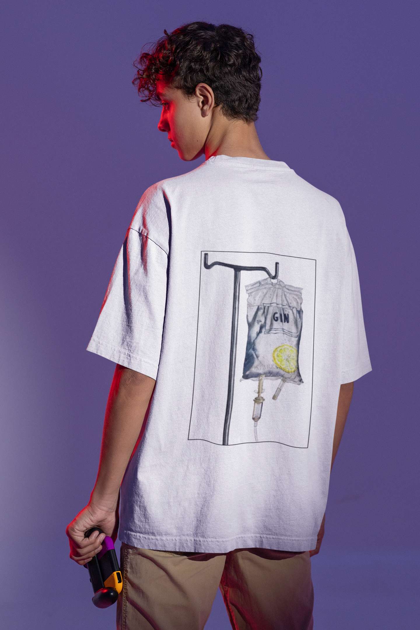 Unisex Relaxed Fit T-Shirt with "Gin & Social Rules" Print