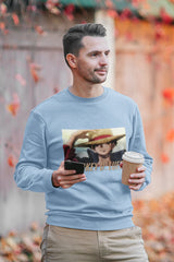 Regular Unisex Sweatshirt with "Monkey-D-Luffy" Print