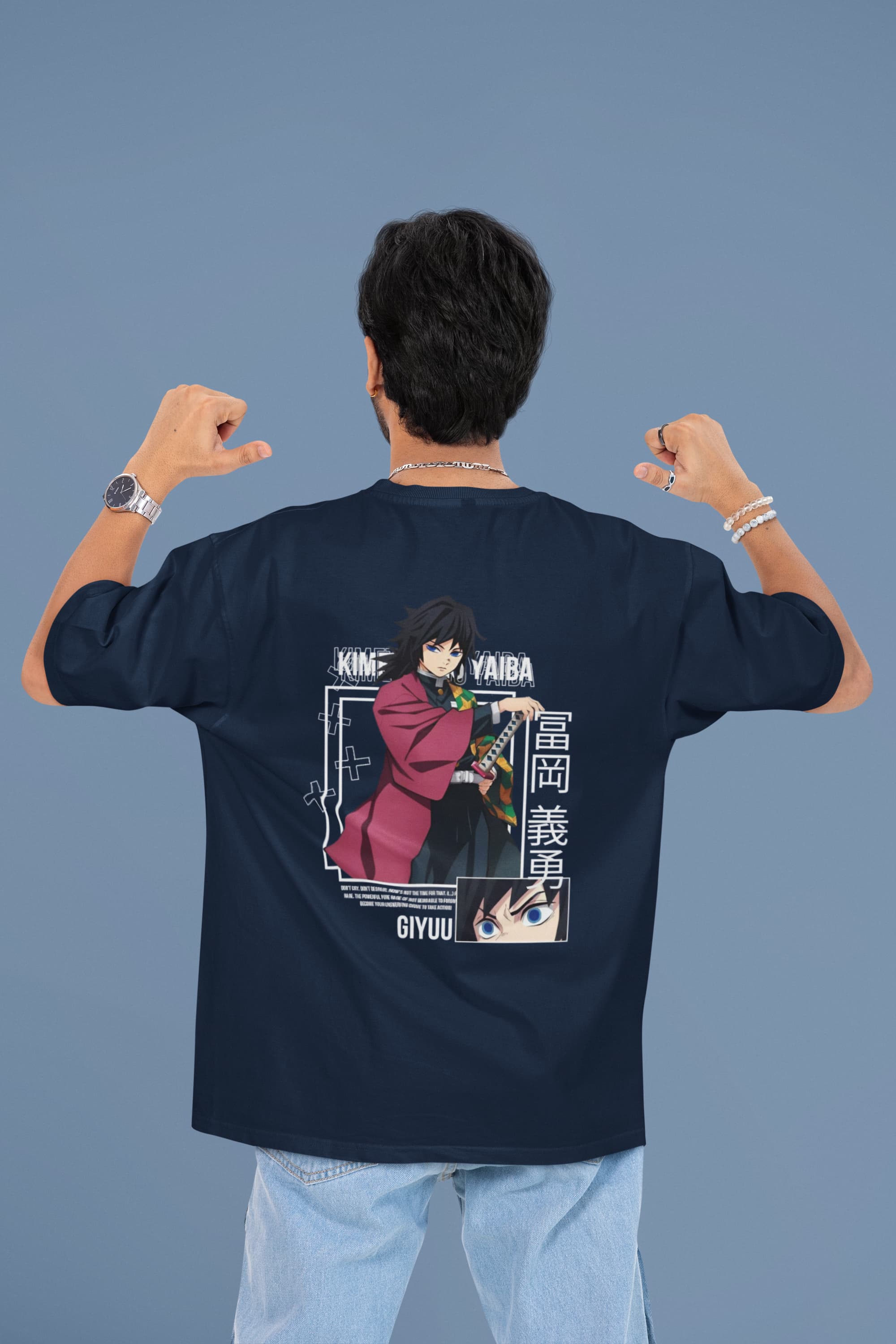 Unisex Relaxed Fit T-Shirt with "Demon Slayer" Print