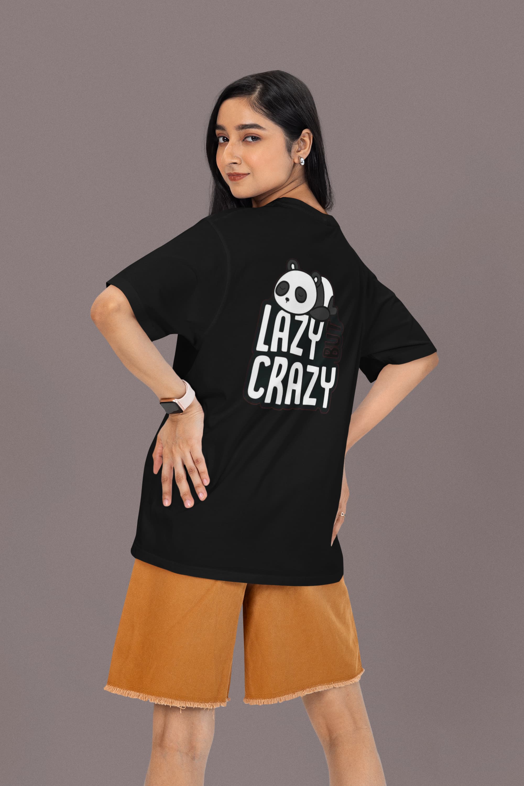 Unisex Relaxed Fit T-Shirt with "Lazy Cray-Panda" Print