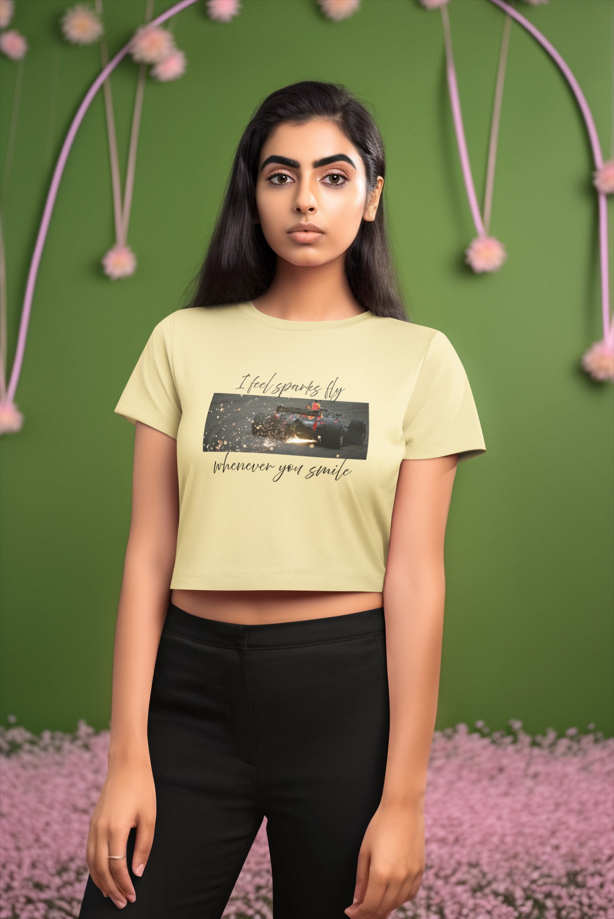 Crop Top with "F1 Sparks of Emotion " Print