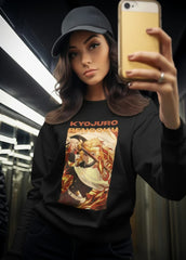 Regular Unisex Sweatshirt with "Rengoku" Print
