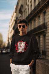 Regular Unisex Sweatshirt with "Monkey-D-Luffy" Print