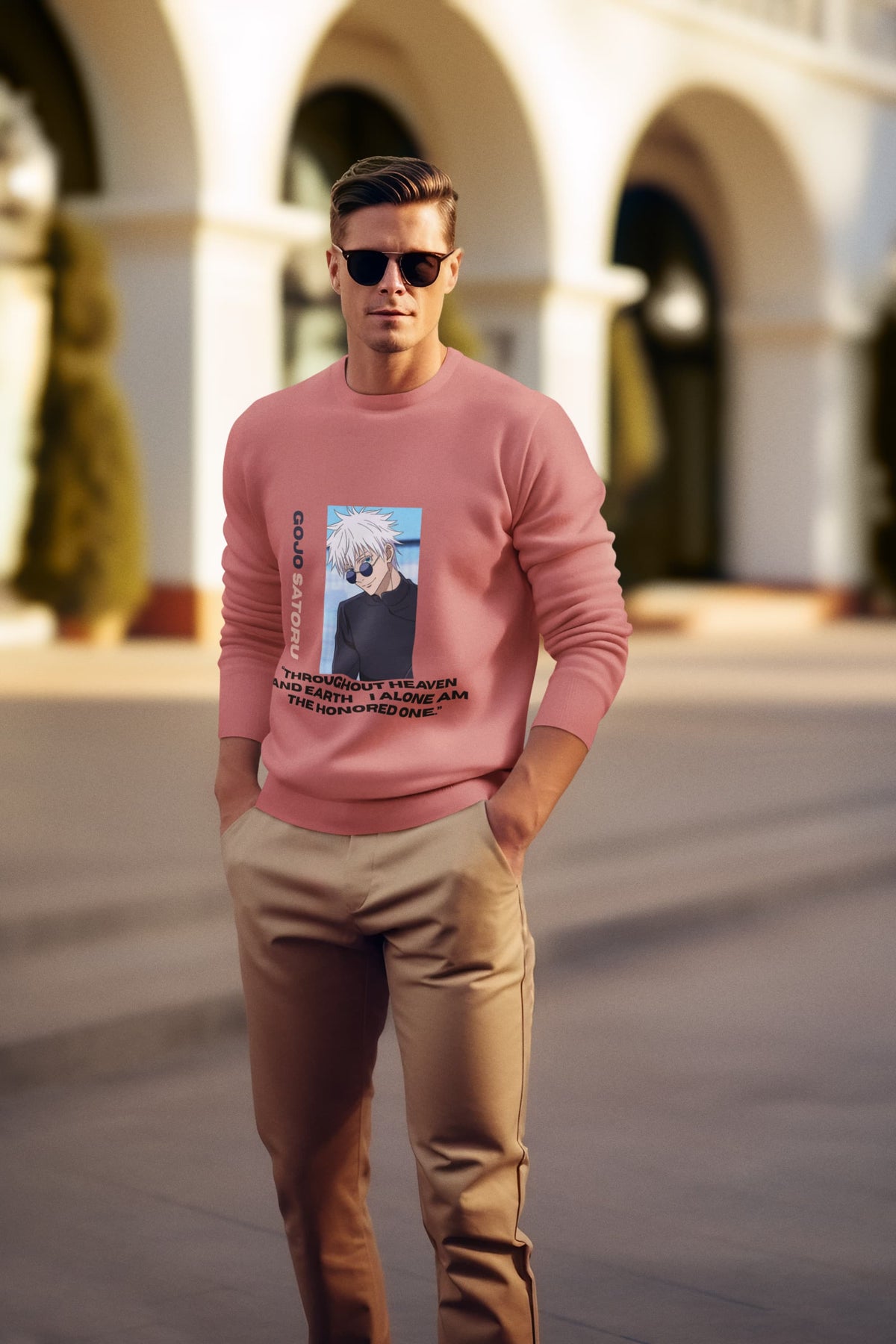 Regular Unisex Sweatshirt with "Goju-2" Print