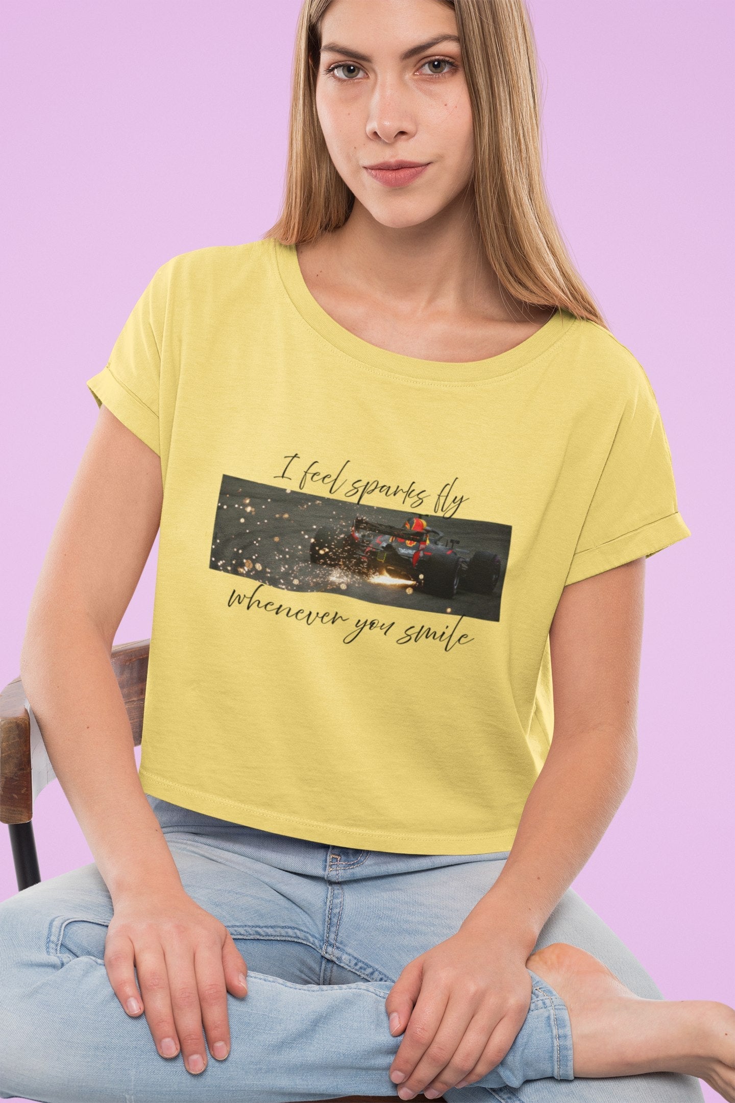 Crop Top with "F1 Sparks of Emotion " Print