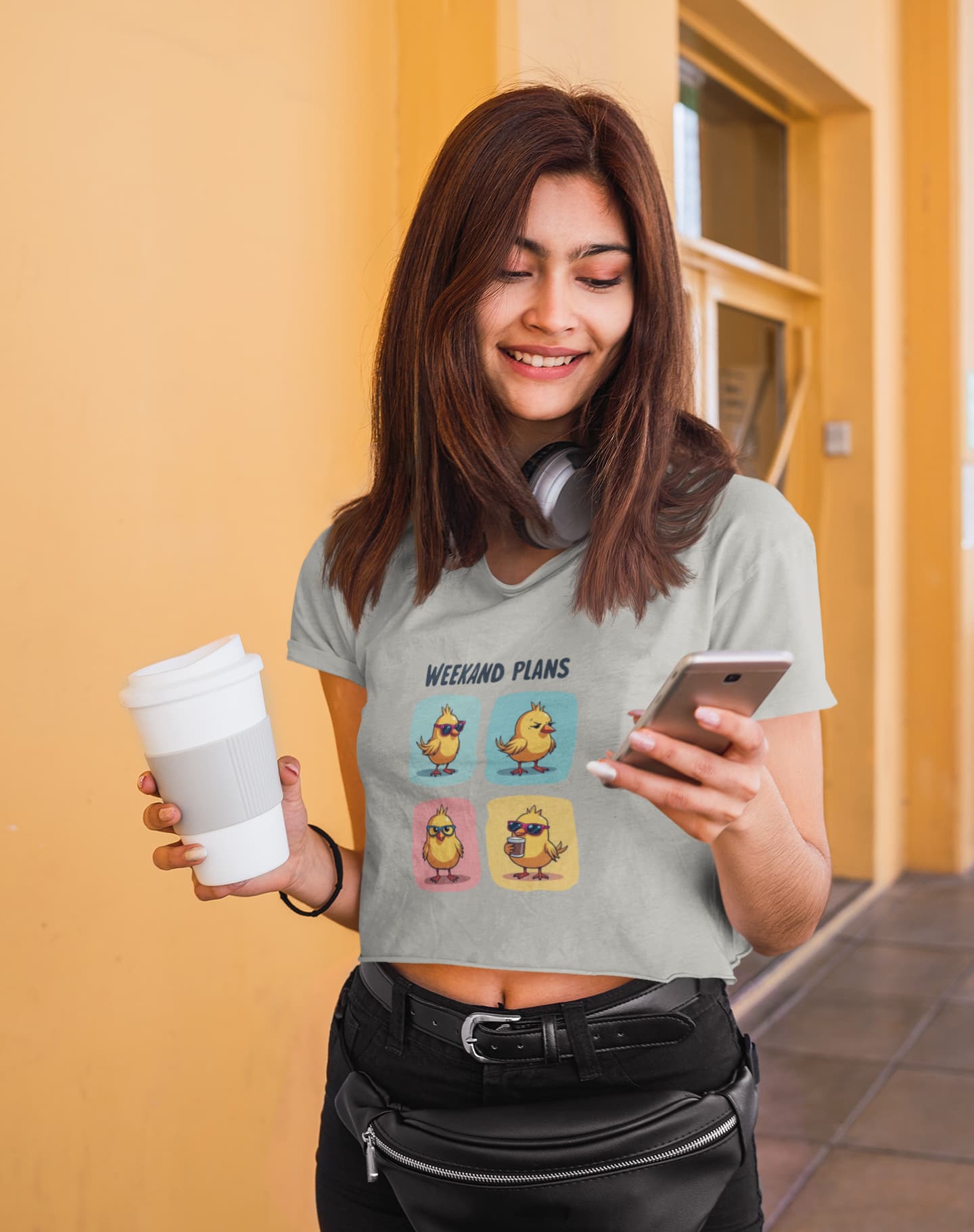 Crop Top with "Duck" Print