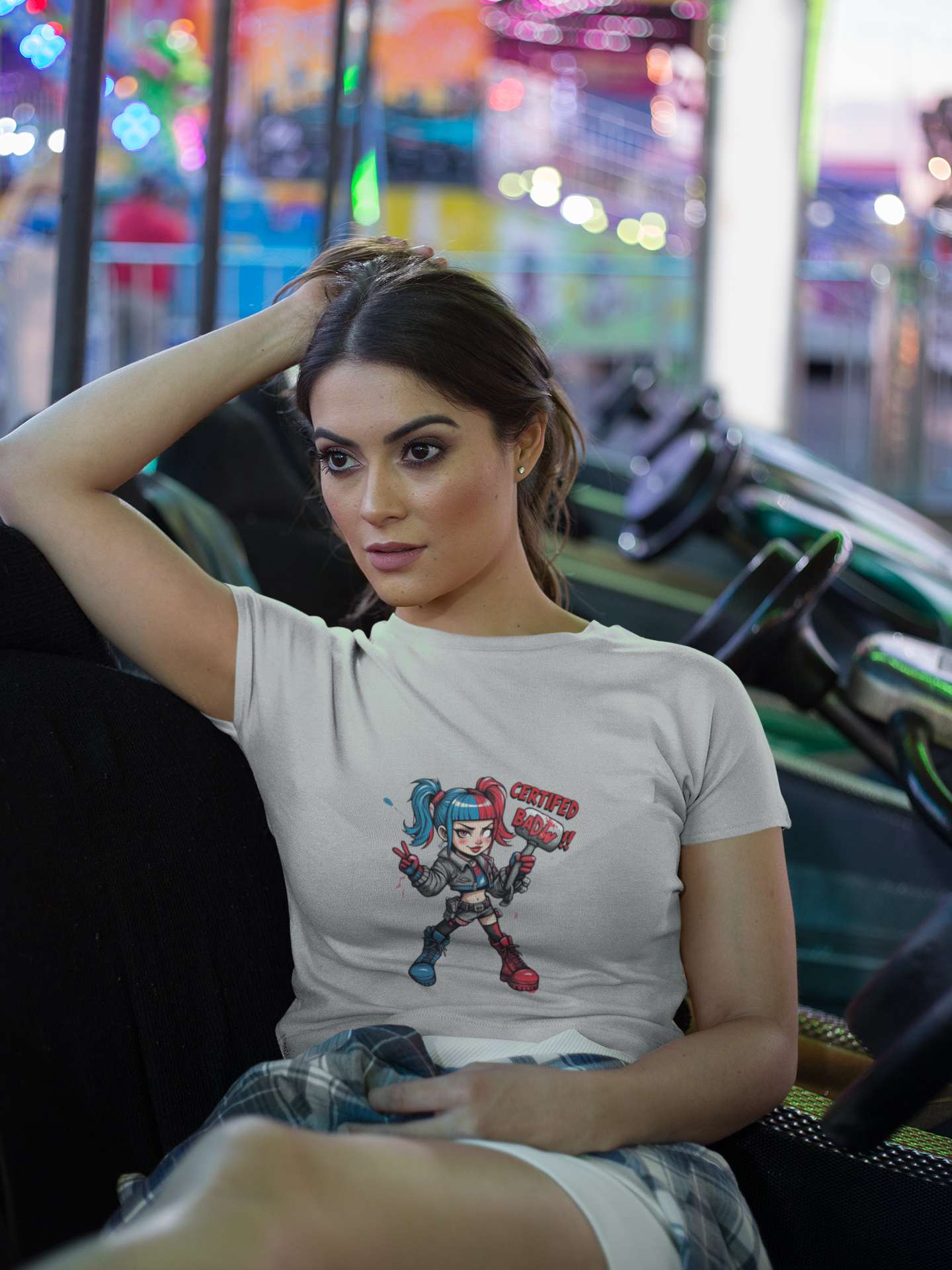 Crop Top with "Chibi Girl" Print